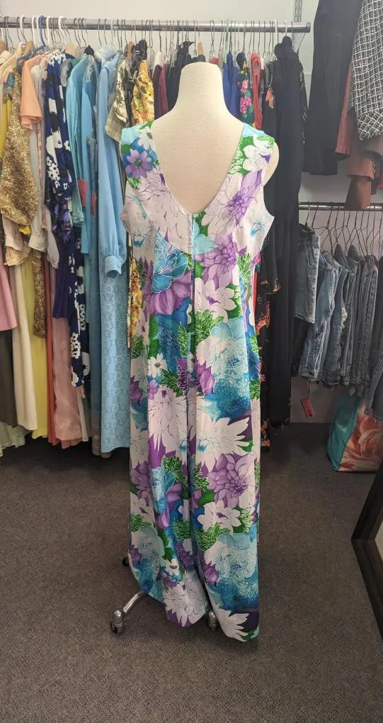 1970s Iconic Hawaiian Maxi Dress And Matching Button Up Shirt