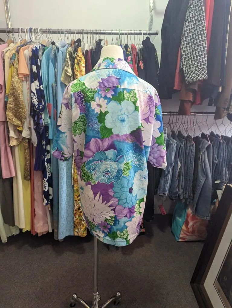 1970s Iconic Hawaiian Maxi Dress And Matching Button Up Shirt