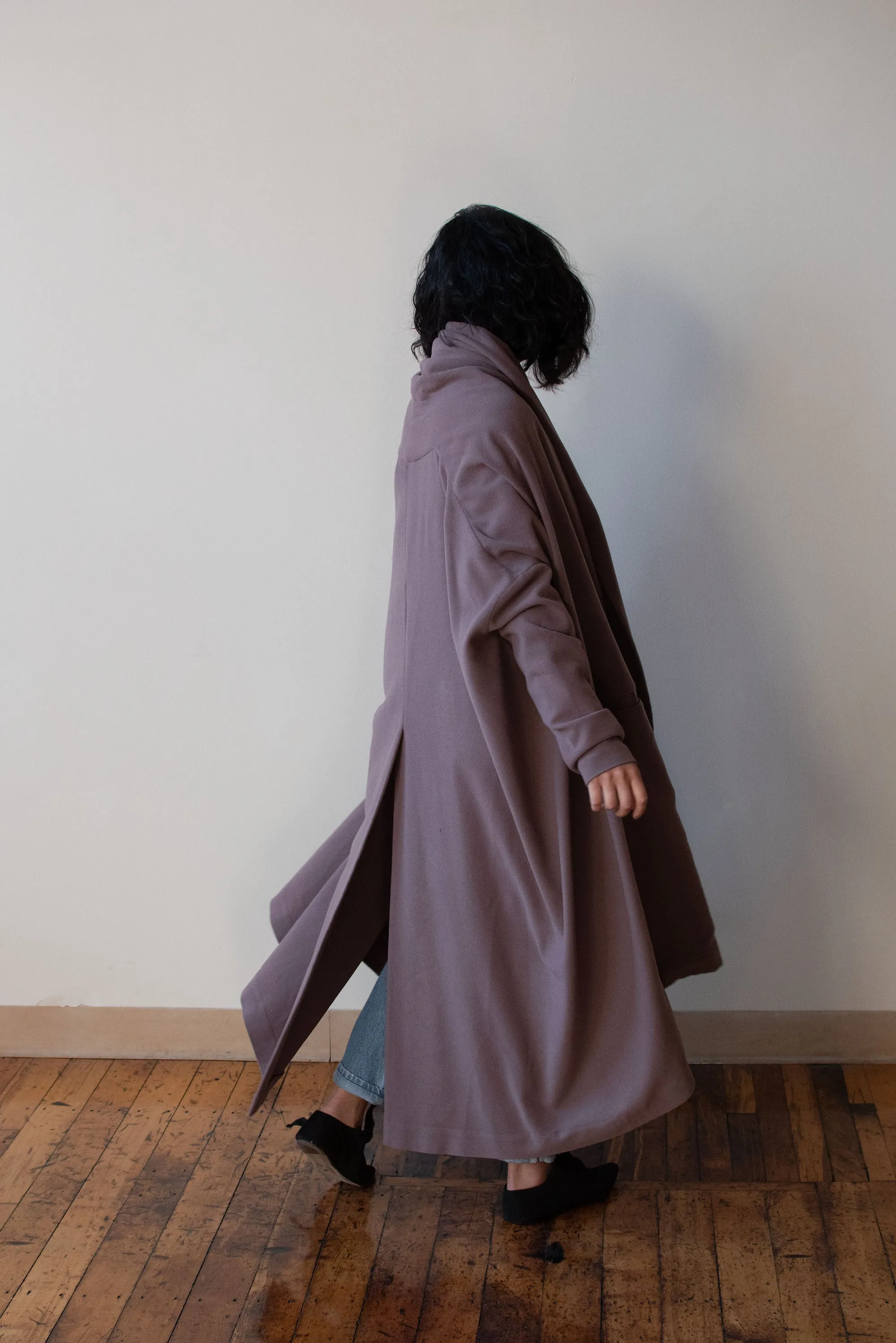 1980s Mauve Wool Coat | Romeo Gigli