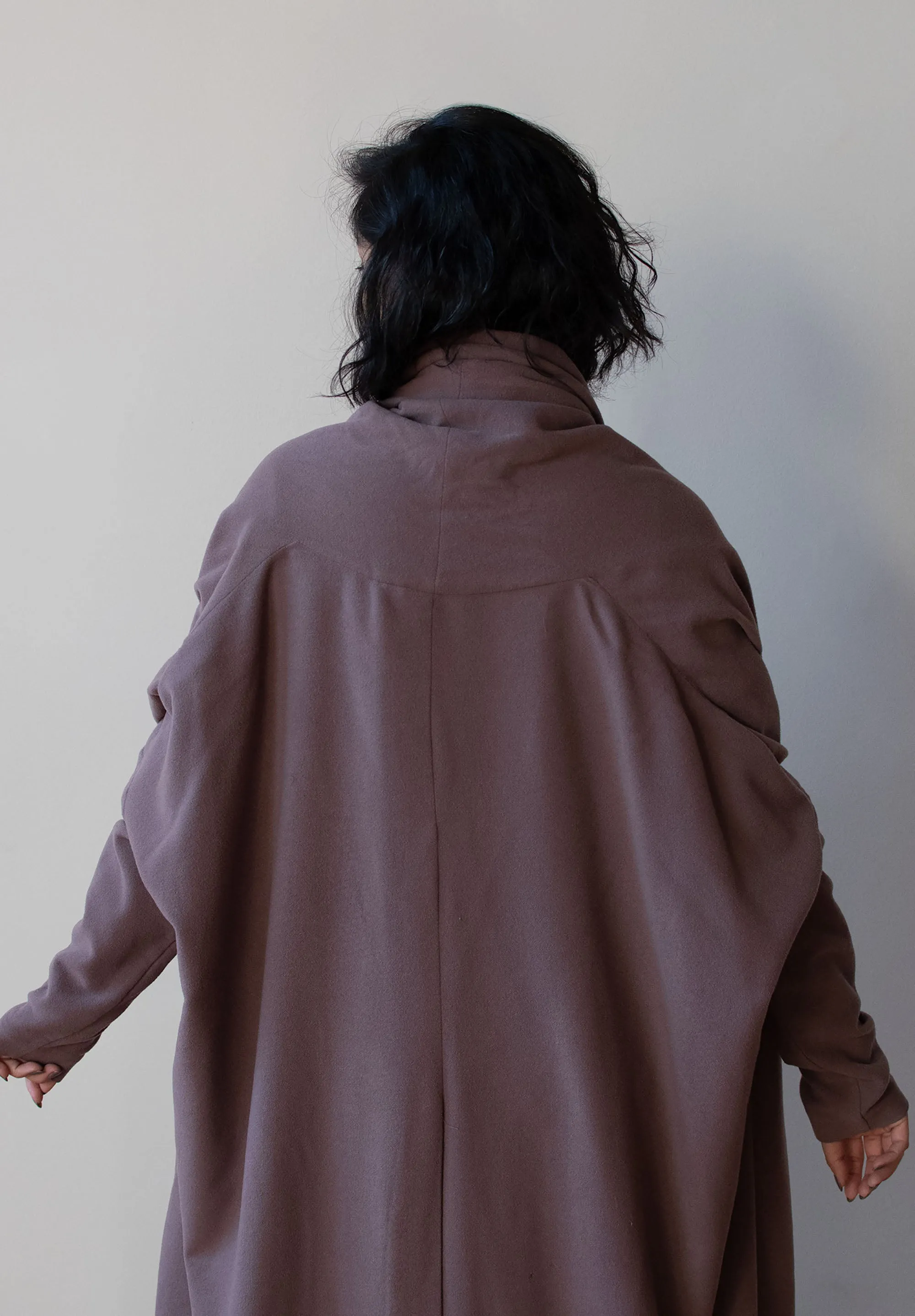 1980s Mauve Wool Coat | Romeo Gigli