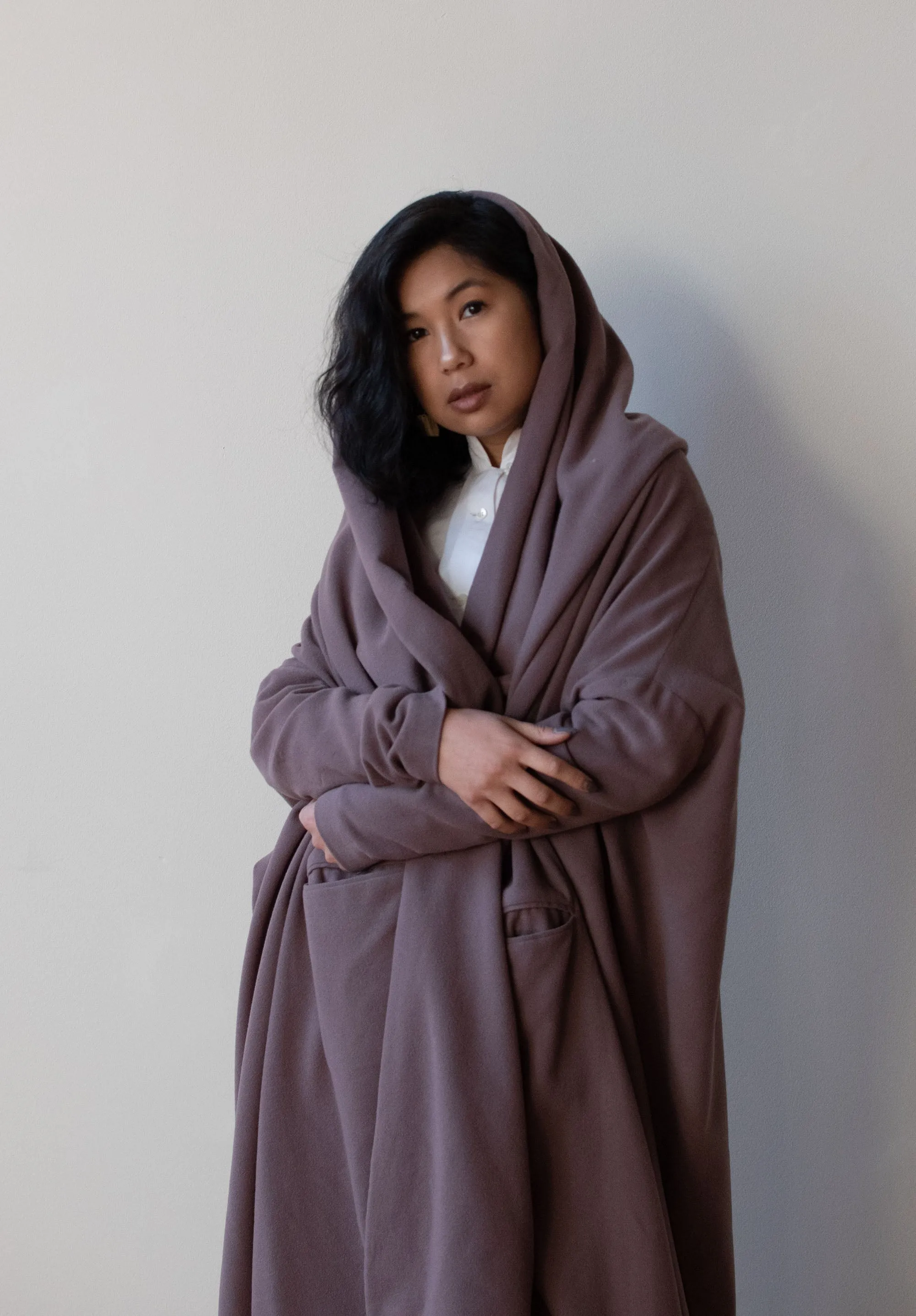 1980s Mauve Wool Coat | Romeo Gigli