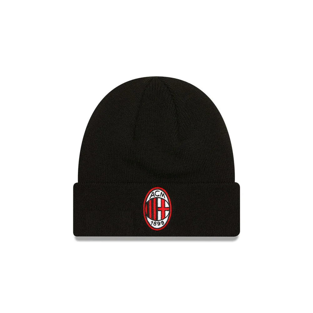 AC MILAN LOGO BLACK CUFF KNIT BEAINE