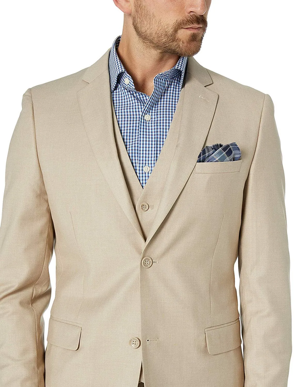 Adam Baker Men's Classic Fit 3-Piece (Jacket, Vets, Trousers) Vested Suit Set - Many Sizes & Colors Available