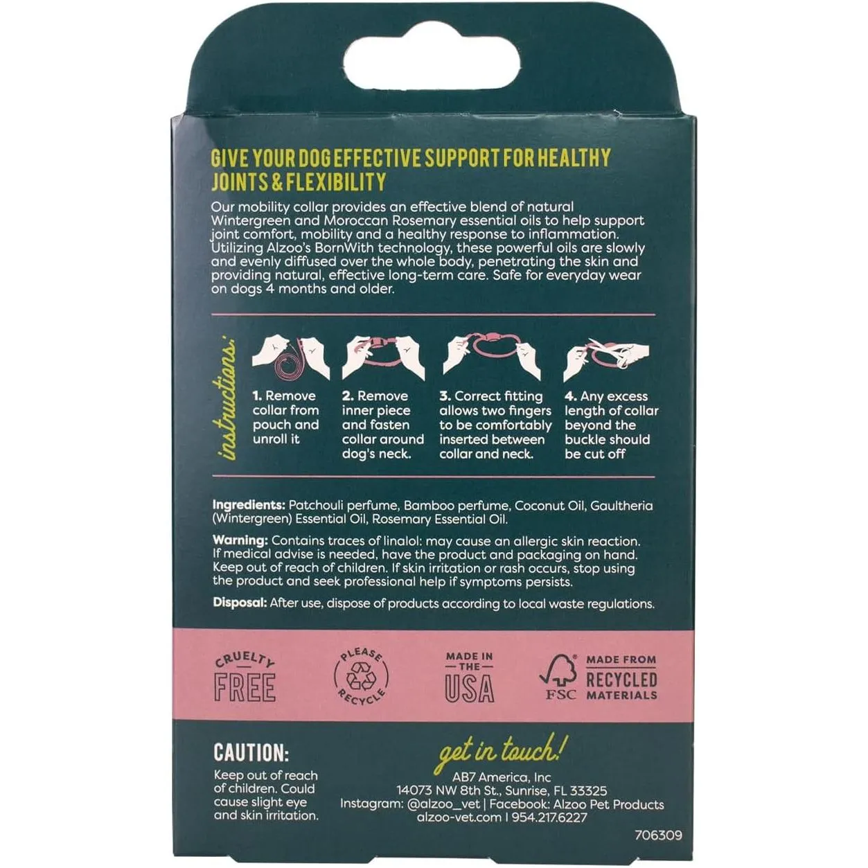 ALZOO PLANT-BASED MOBILITY COLLAR FOR DOGS