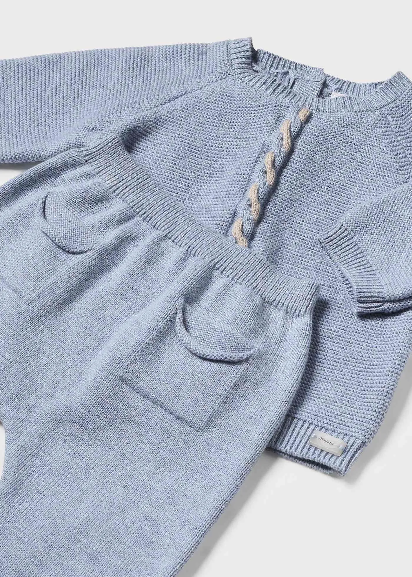 Baby Knit Set with Hat - Blue by Mayoral - FINAL SALE