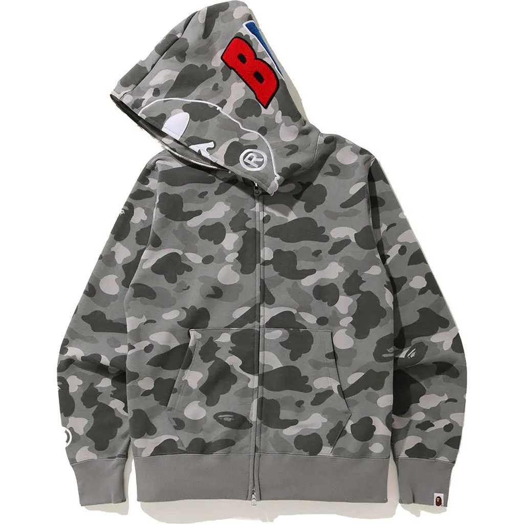 BAPE "Color Camo" 2nd Ape Full Zip Hoodie Grey