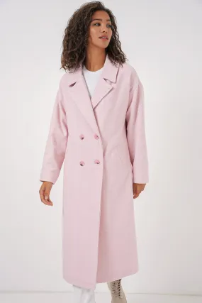 BGD Women Oversized Wide Cut Wool Long Coat - Powder - Azusa