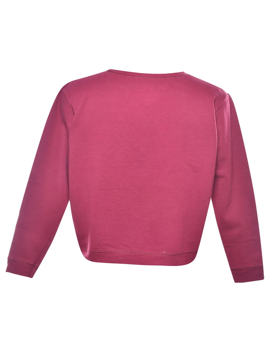 Burgundy Plain Sweatshirt - M