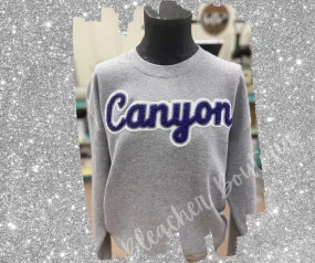 Canyon Chenille Script Sweatshirt