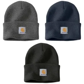 Carhartt Men's Knit Cuffed Beanie Sewn Front Label Fold-up Cuff Warm Hat