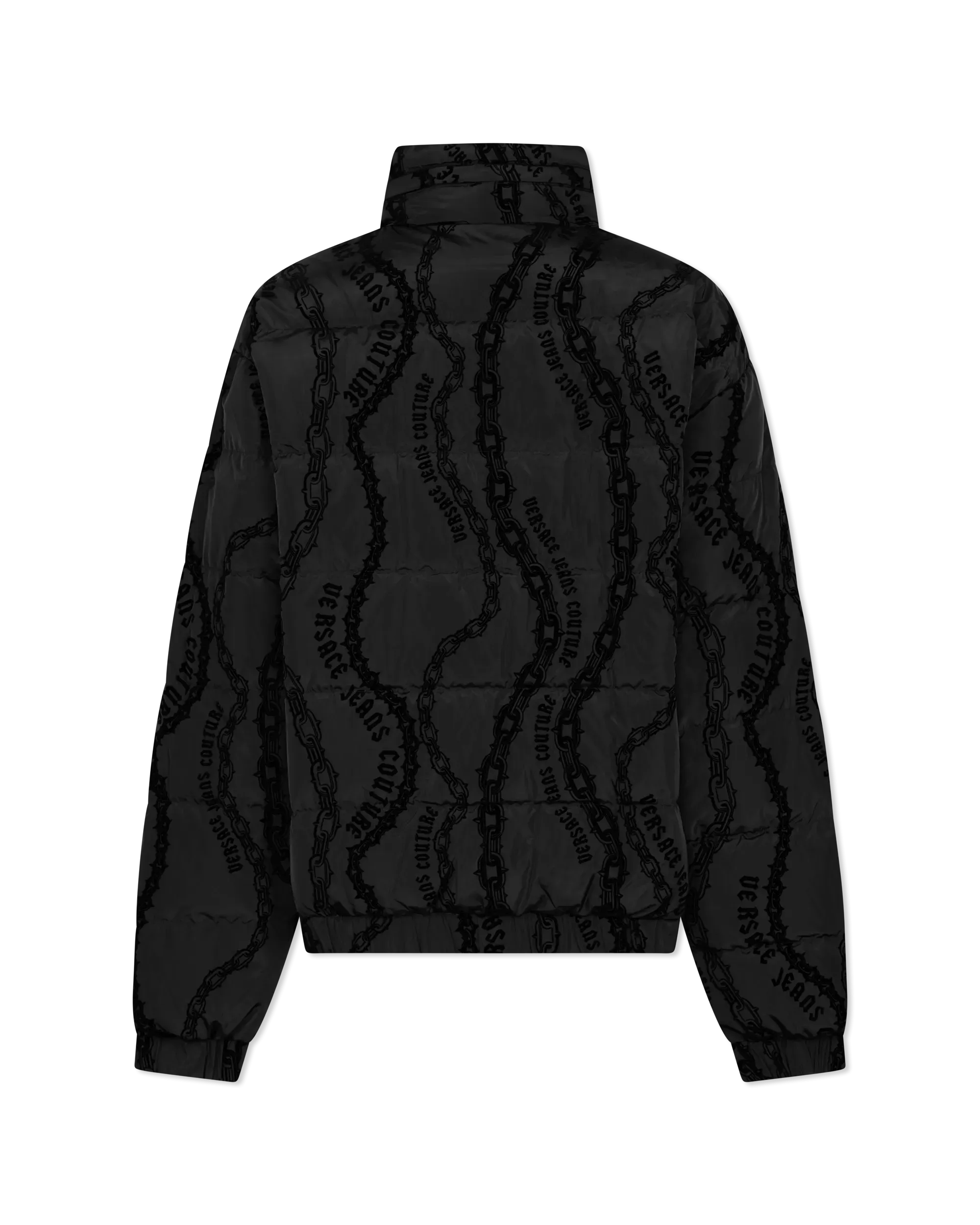 Chain Couture Quilted Puffer Jacket