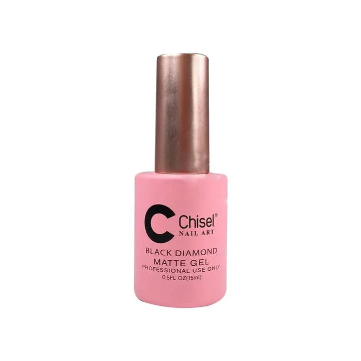 CHISEL Black Diamond Matte Gel Top Coat 0.5oz