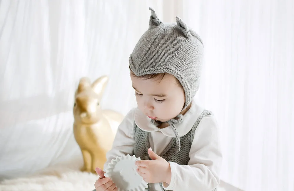 Chou Grey Knit Bonnet