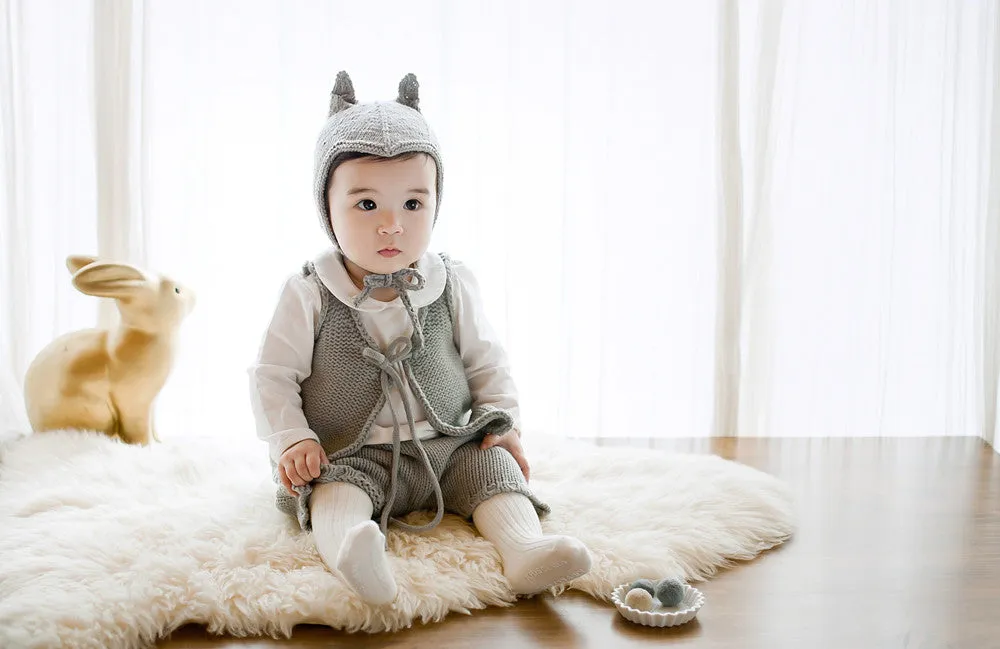 Chou Grey Knit Bonnet