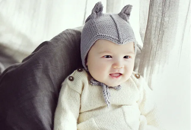 Chou Grey Knit Bonnet