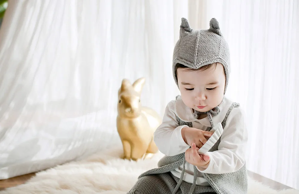 Chou Grey Knit Bonnet