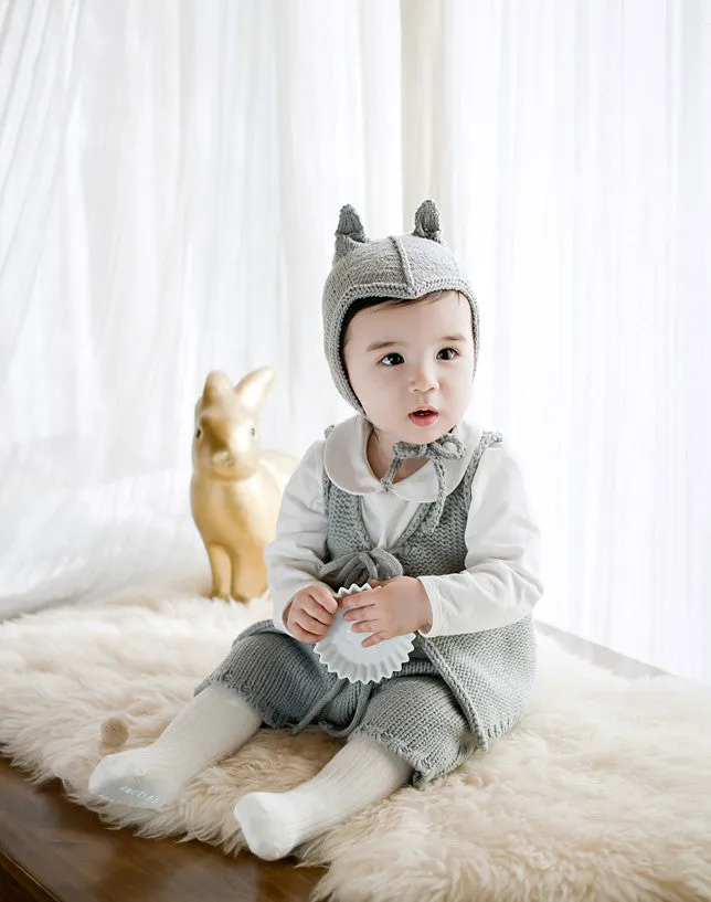 Chou Grey Knit Bonnet