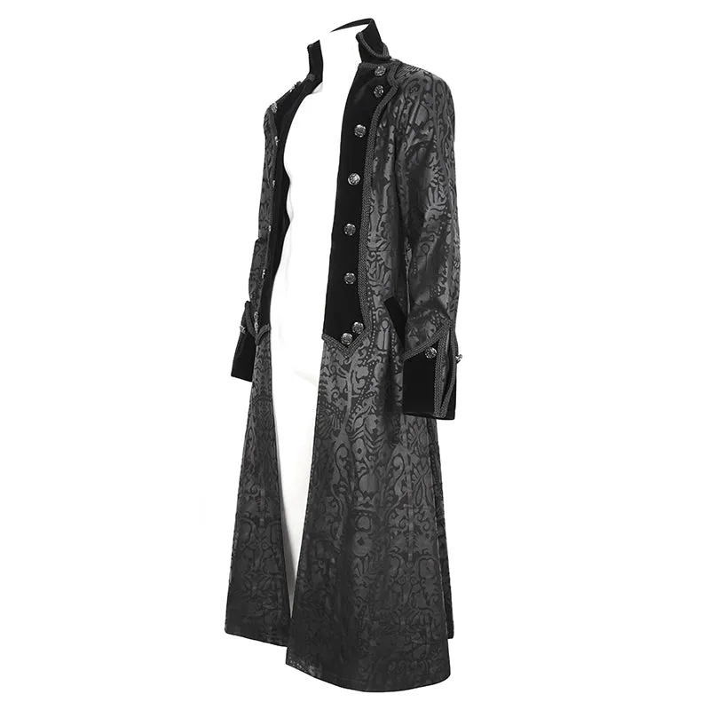 CT216 Gothic pattern long men's jacket