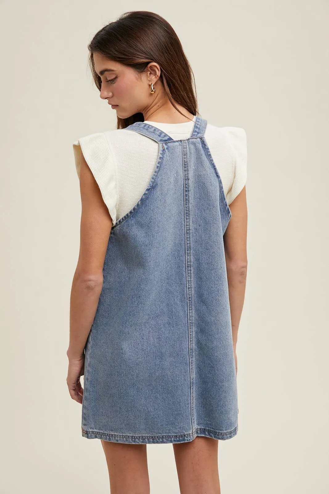 Denim Mini Overall Skirt