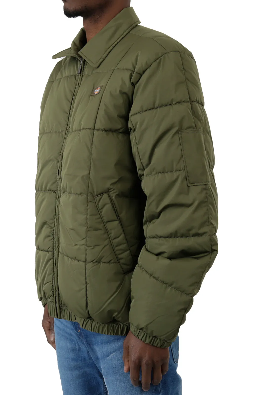Dickies Eisenhower Puffer Jacket Military Green 100% Polyester Tje07Ml