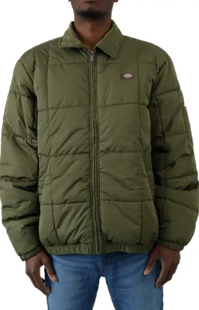 Dickies Eisenhower Puffer Jacket Military Green 100% Polyester Tje07Ml