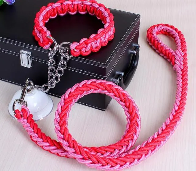Durable Chain Large Dog Collar Leash Set