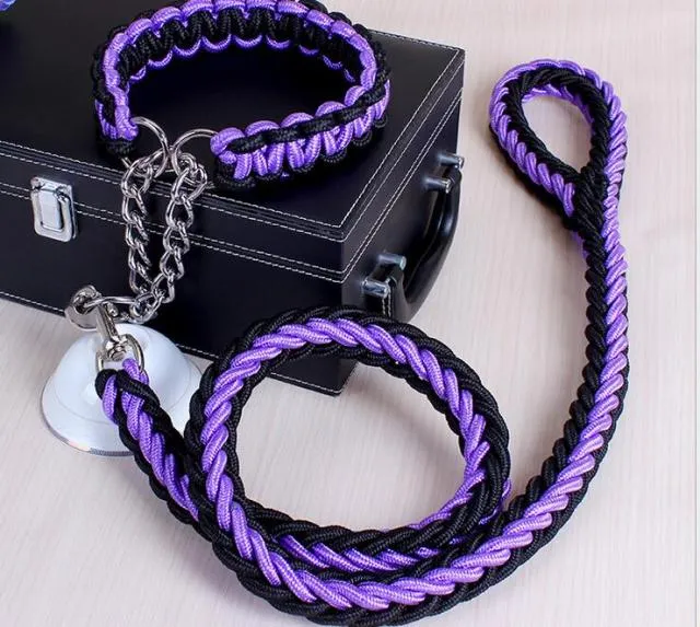 Durable Chain Large Dog Collar Leash Set