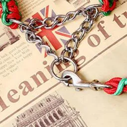 Durable Chain Large Dog Collar Leash Set