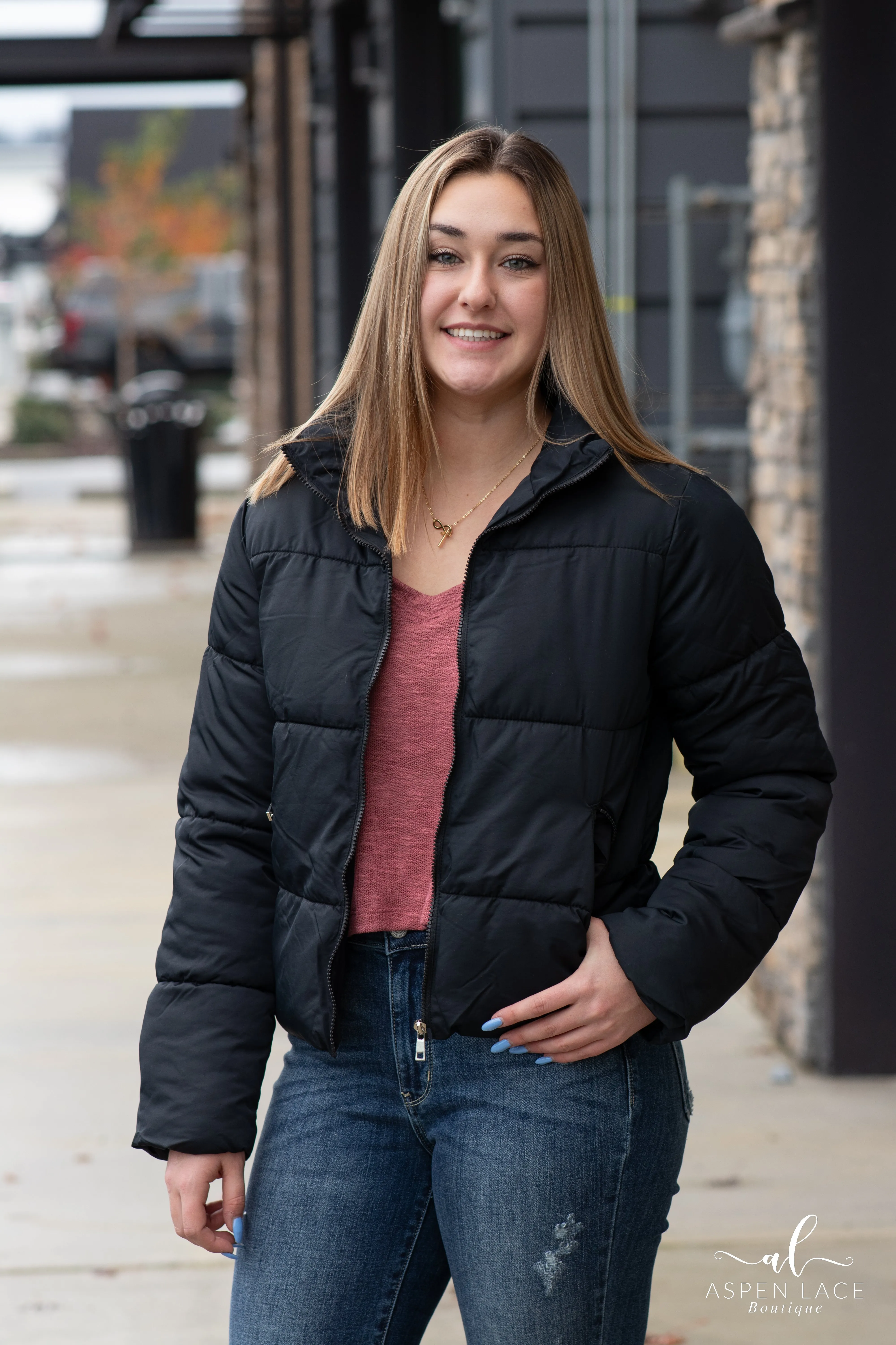 Emilia Puffer Jacket (Black)