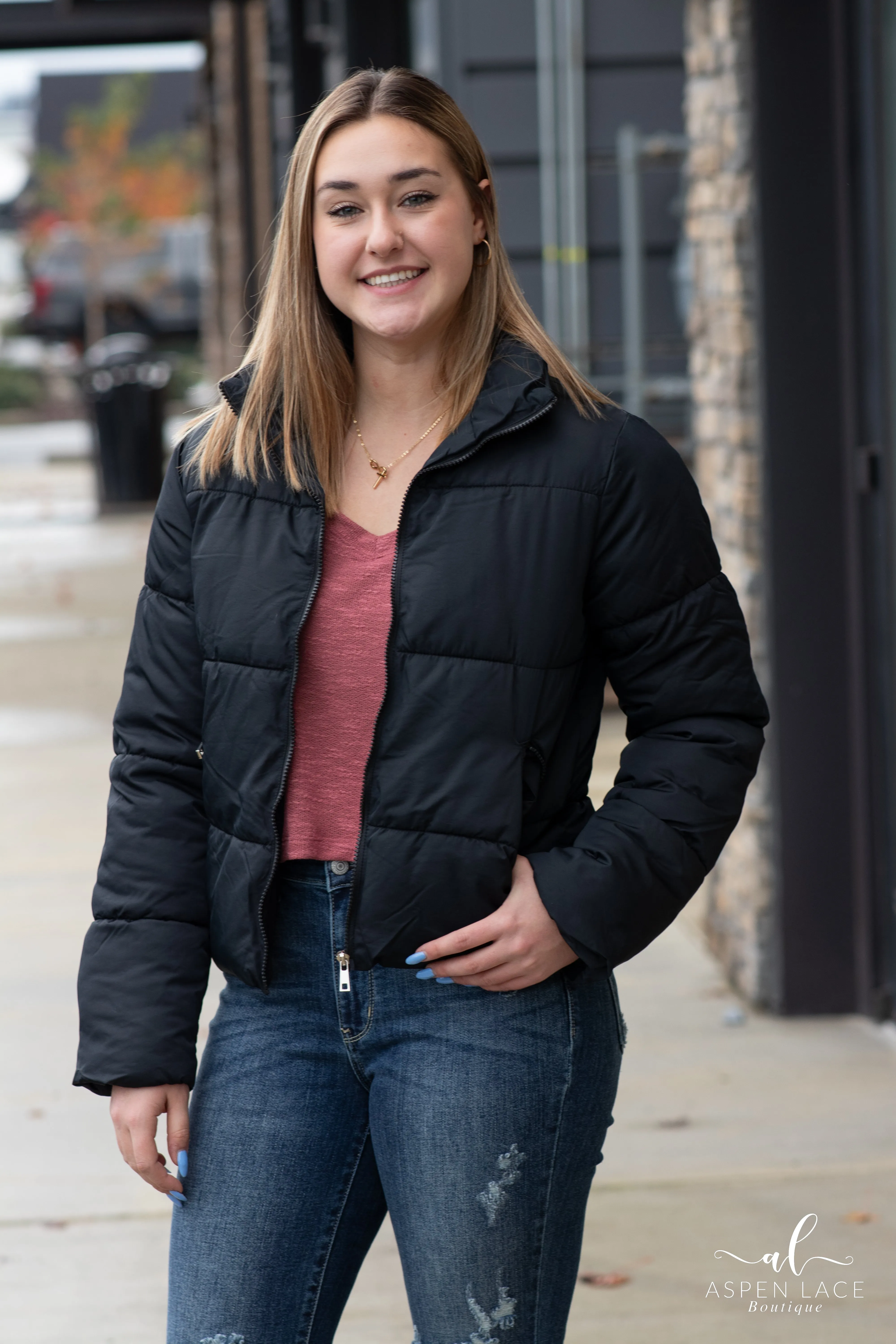 Emilia Puffer Jacket (Black)