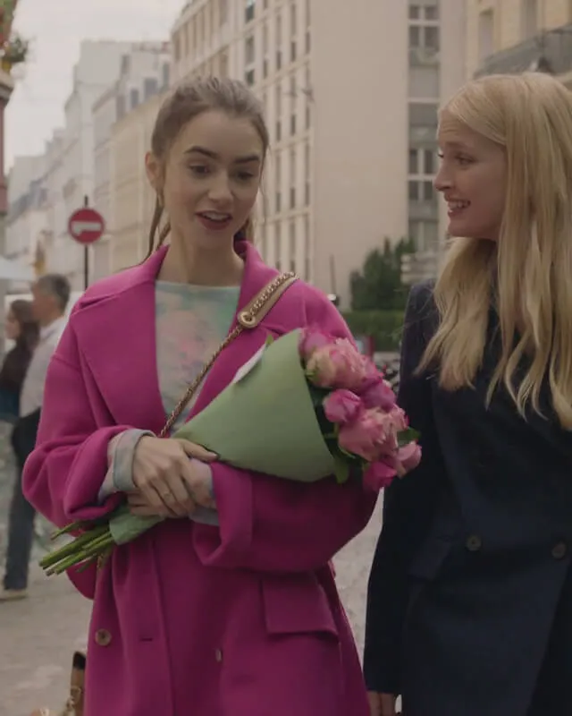 Emily in Paris Pink Long Coat