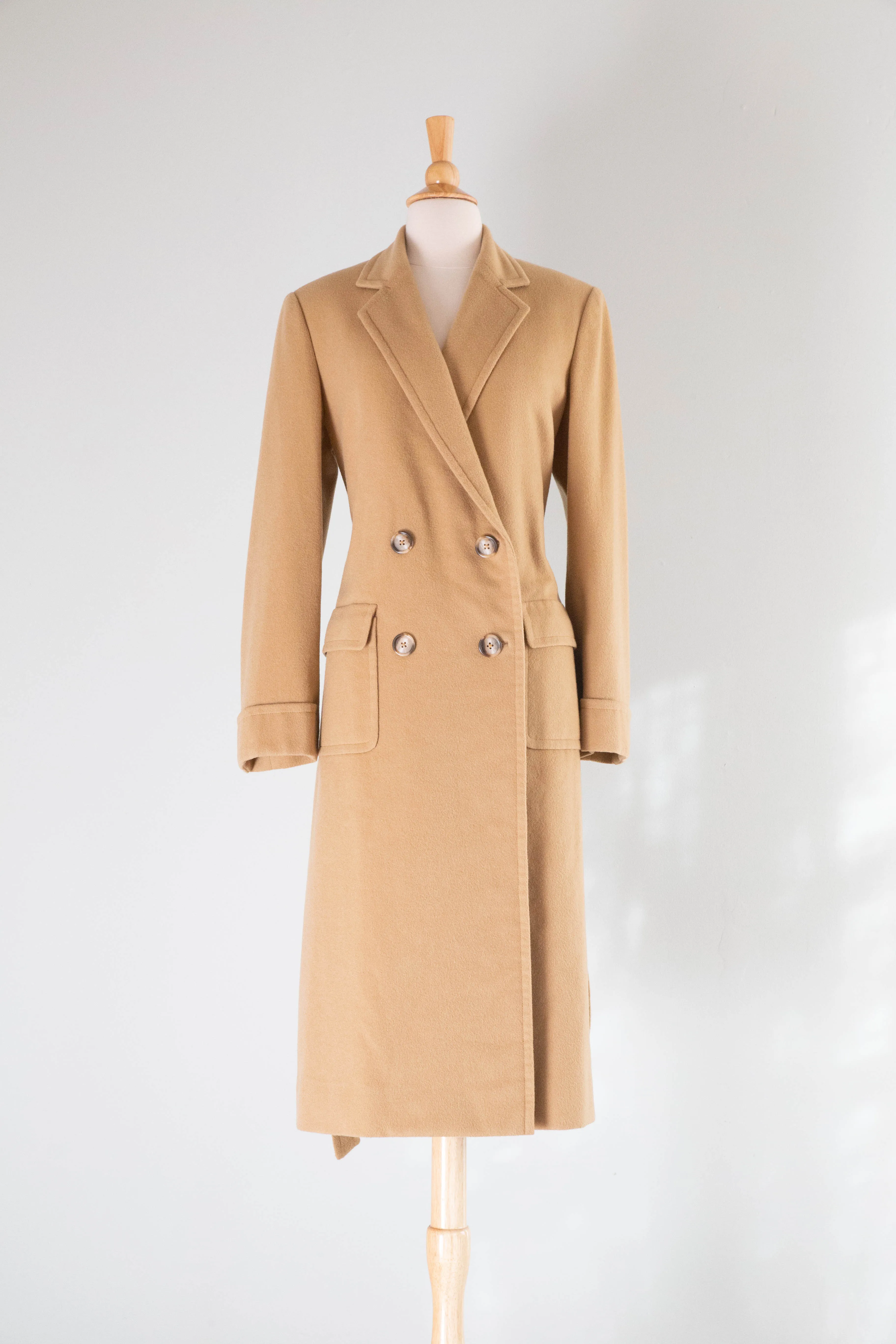 Eternally Chic 1960's Camel Hair Longline Coat / Medium