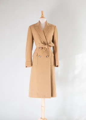 Eternally Chic 1960's Camel Hair Longline Coat / Medium