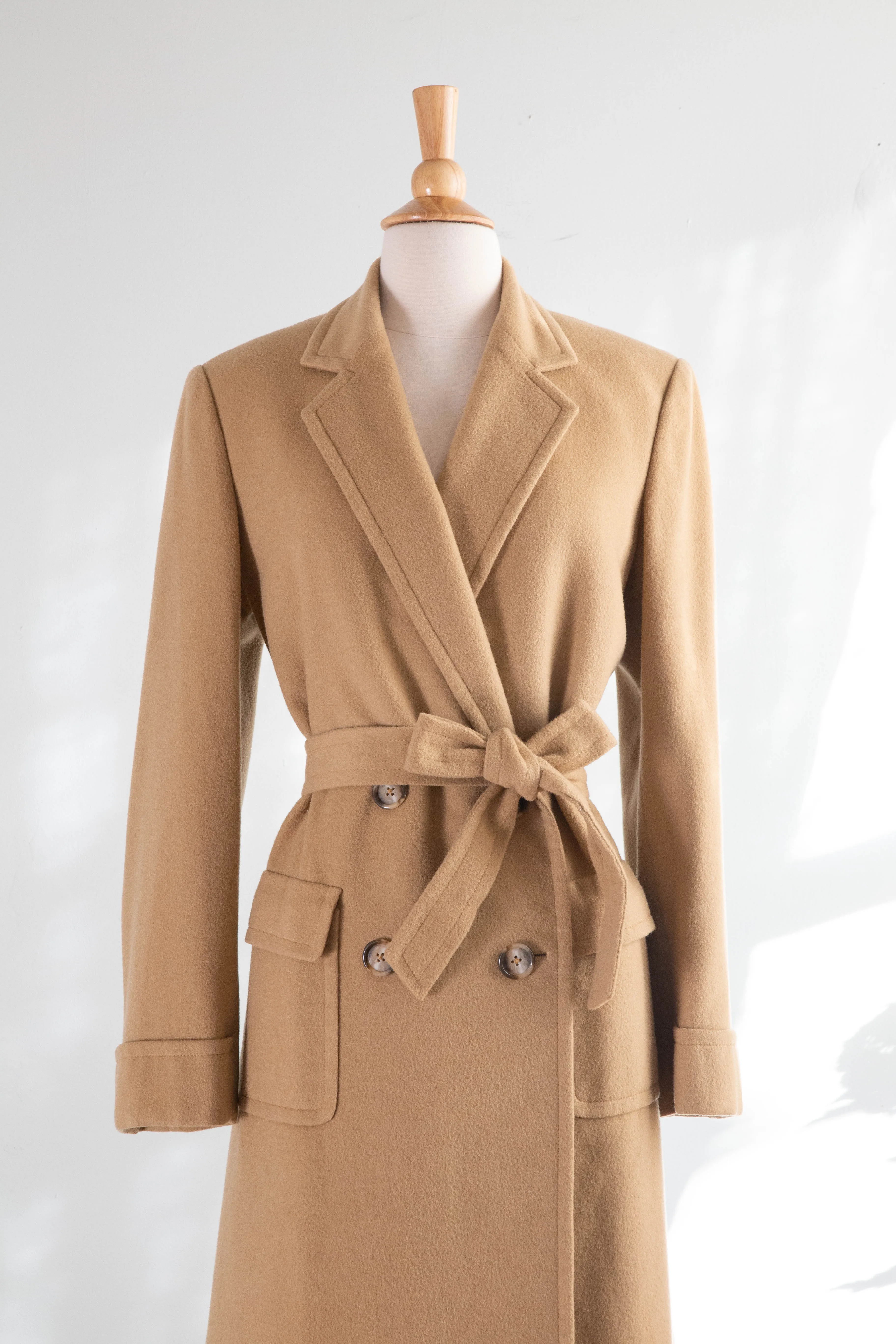 Eternally Chic 1960's Camel Hair Longline Coat / Medium