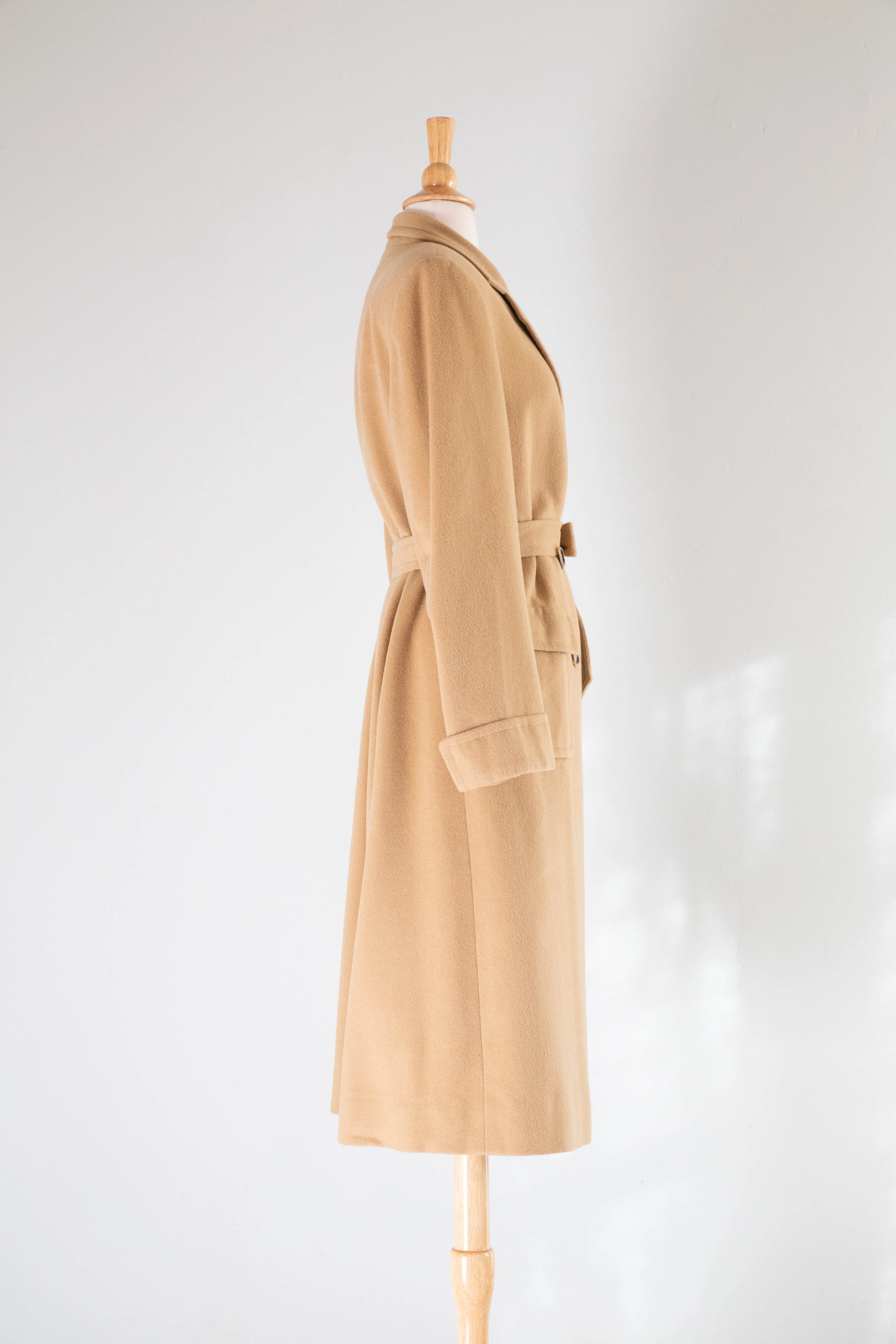 Eternally Chic 1960's Camel Hair Longline Coat / Medium