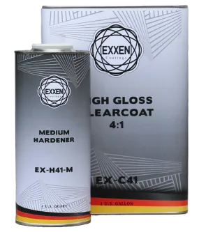 EXXEN COATINGS HIGH GLOSS CLEAR COAT 4:1 W/QT HARDENER