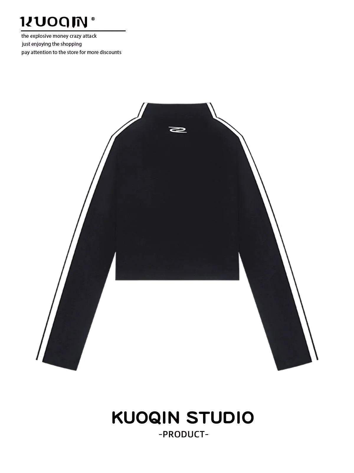 Fancy Black Short Slim Long Sleeve T-shirt Top