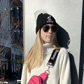Faux Fur Pom Pom Ski Bunny Hat