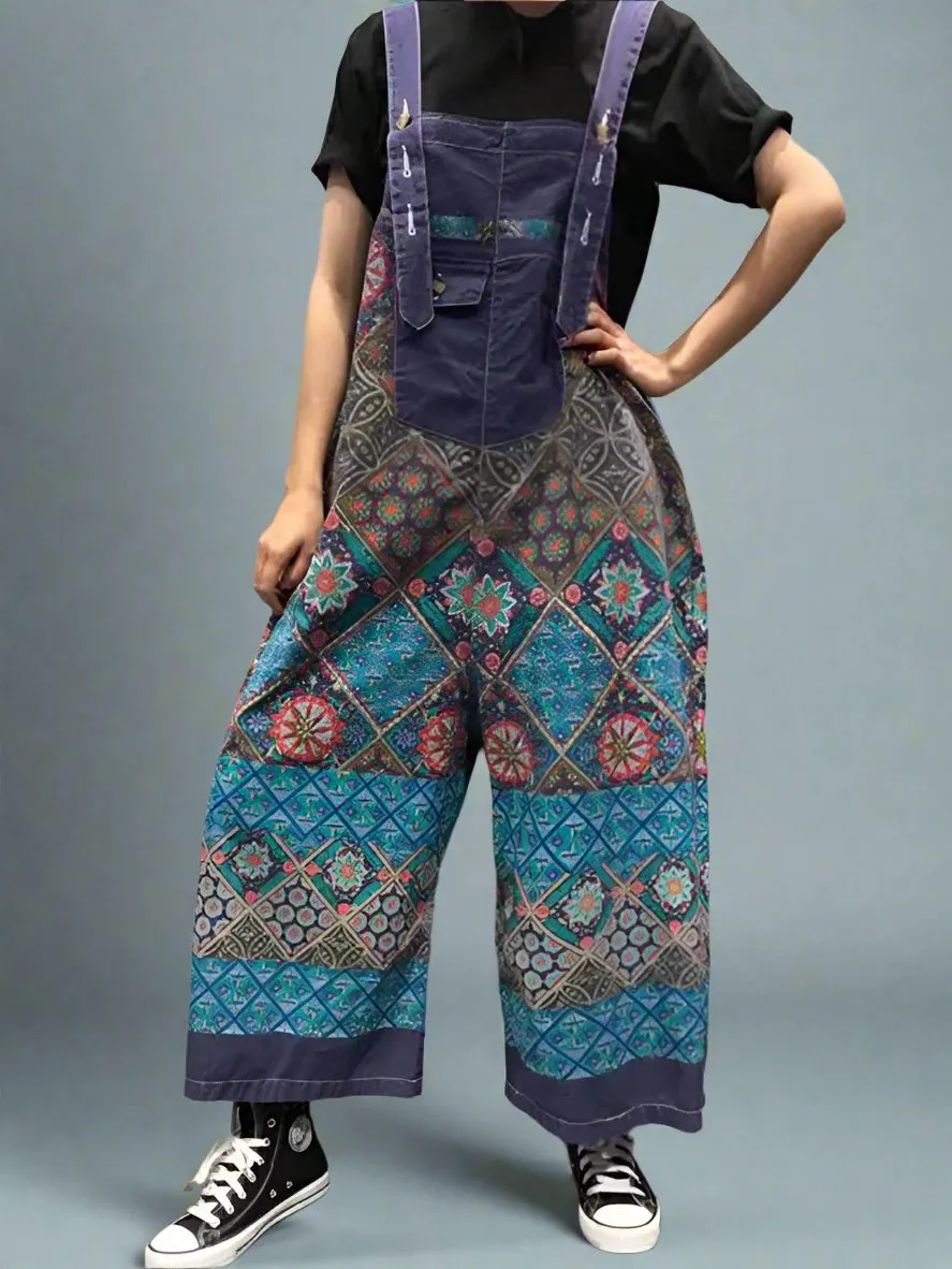 Flowy Functionality Cotton Overall Dungaree