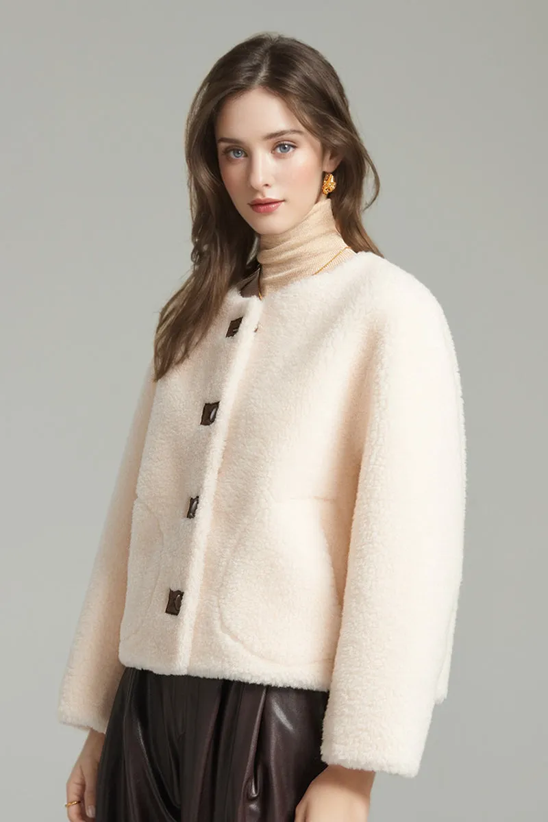 French Style Petite Shearling Jacket