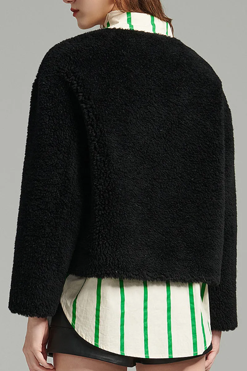 French Style Petite Shearling Jacket