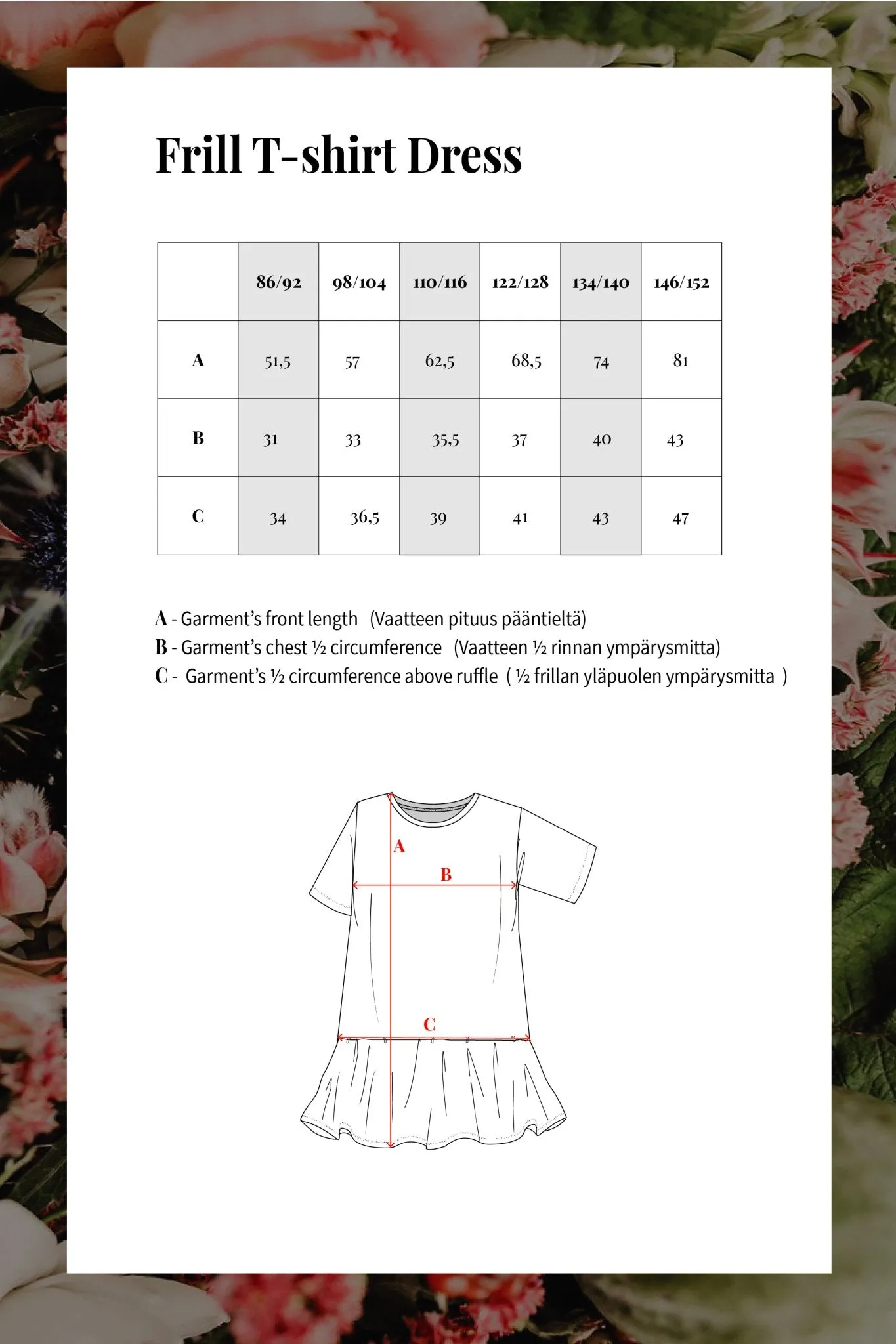 Frill T-Shirt Dress, Copper Bambi
