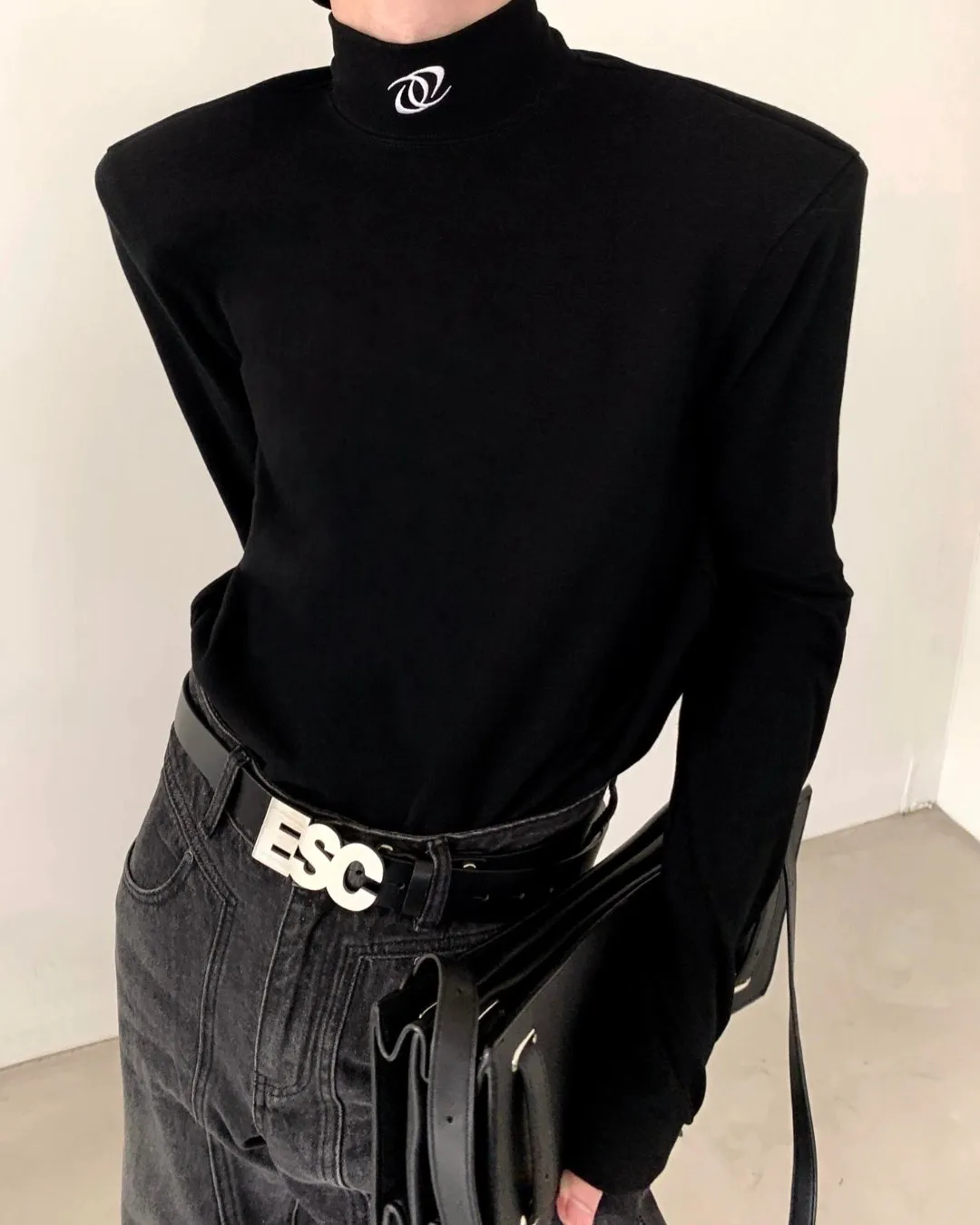 Half Turtleneck Long Sleeve T-Shirt AUW0011