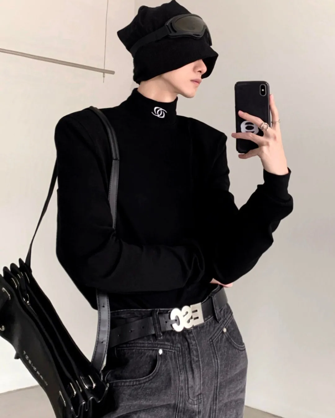 Half Turtleneck Long Sleeve T-Shirt AUW0011