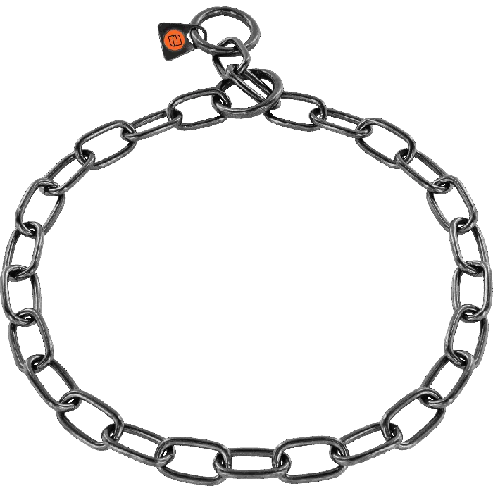 Herm Sprenger - Short Link Fur Saver Collar - Black Stainless Steel