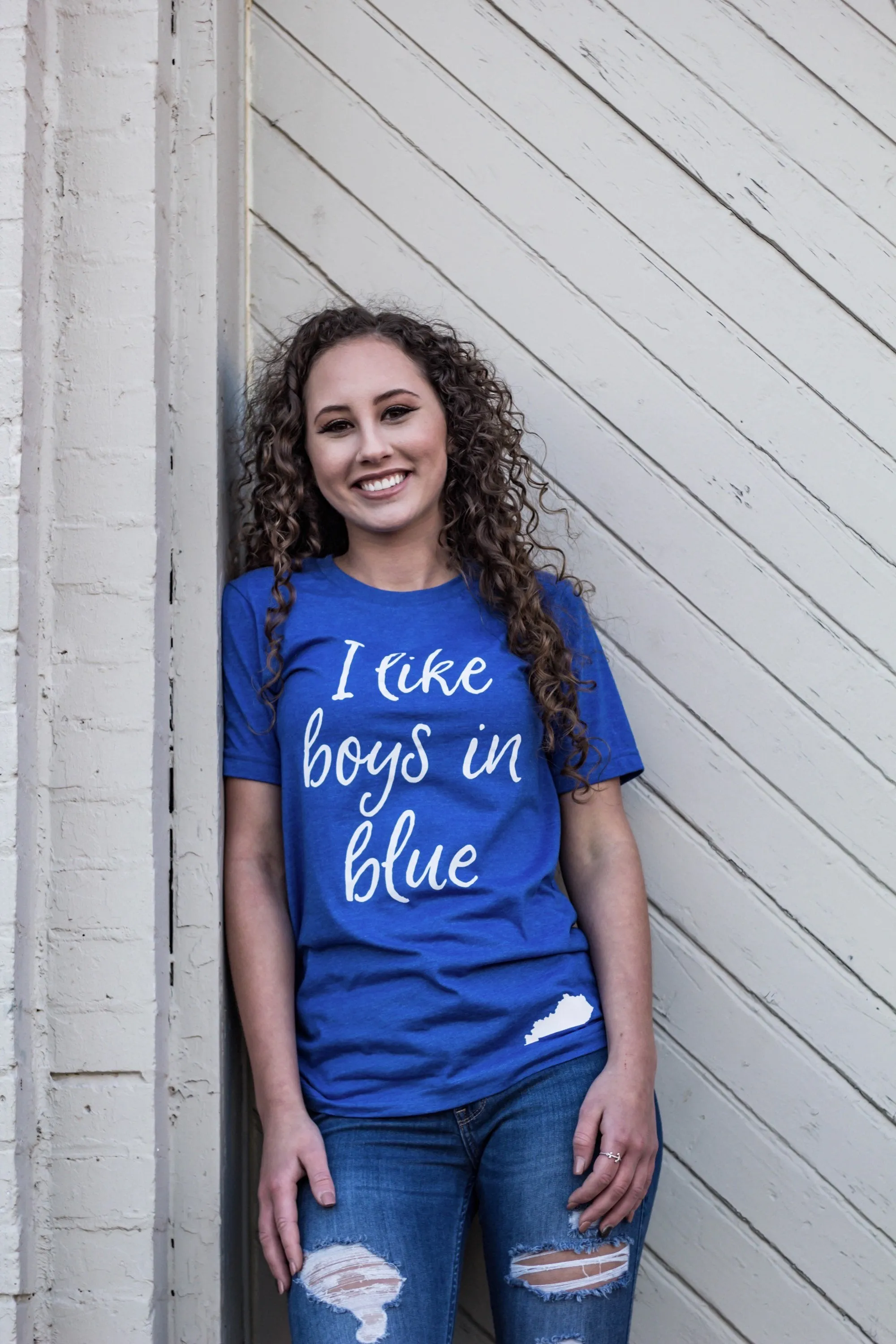 I Like Boys in Blue-Tshirt