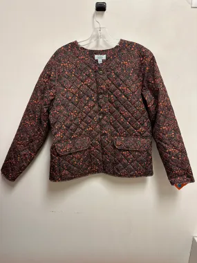 Jacket Puffer & Quilted By Croft And Barrow In Black & Orange, Size: M