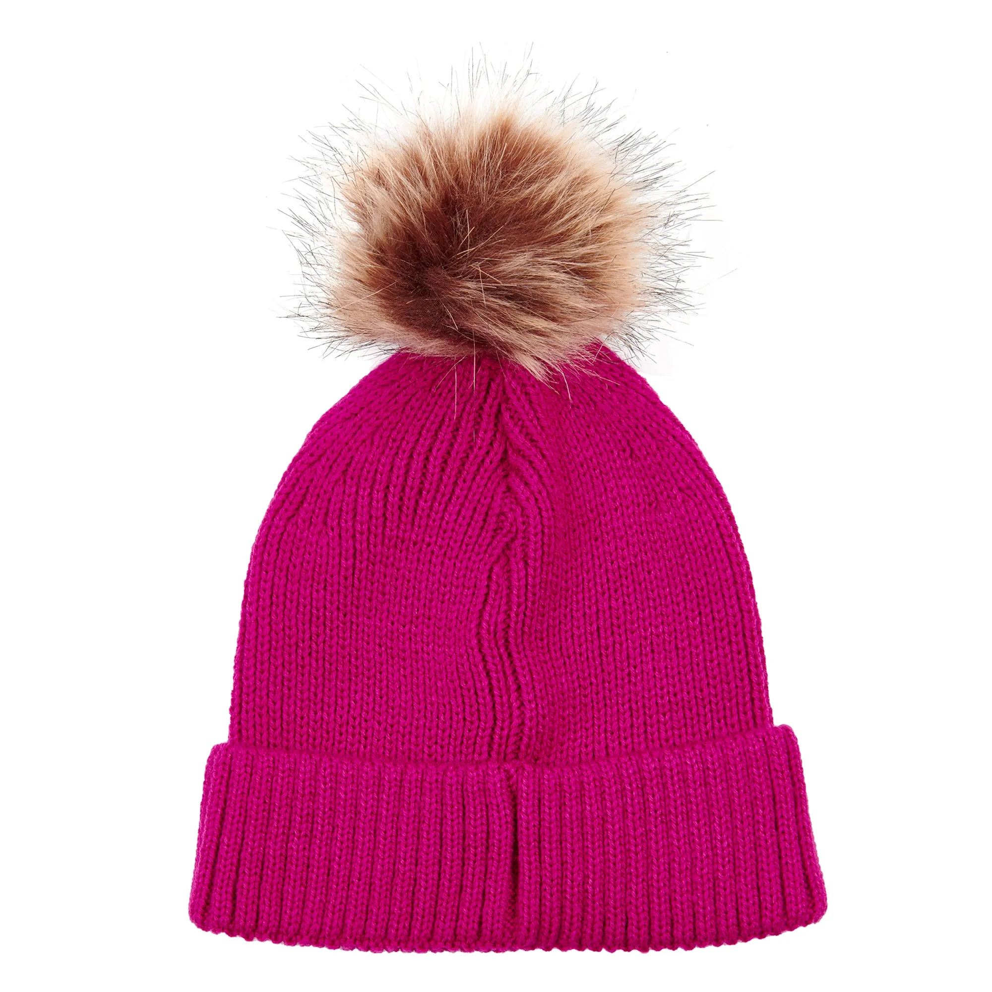 Juicy Couture Girl's Pink & Silver Logo Pom-Pom Hat