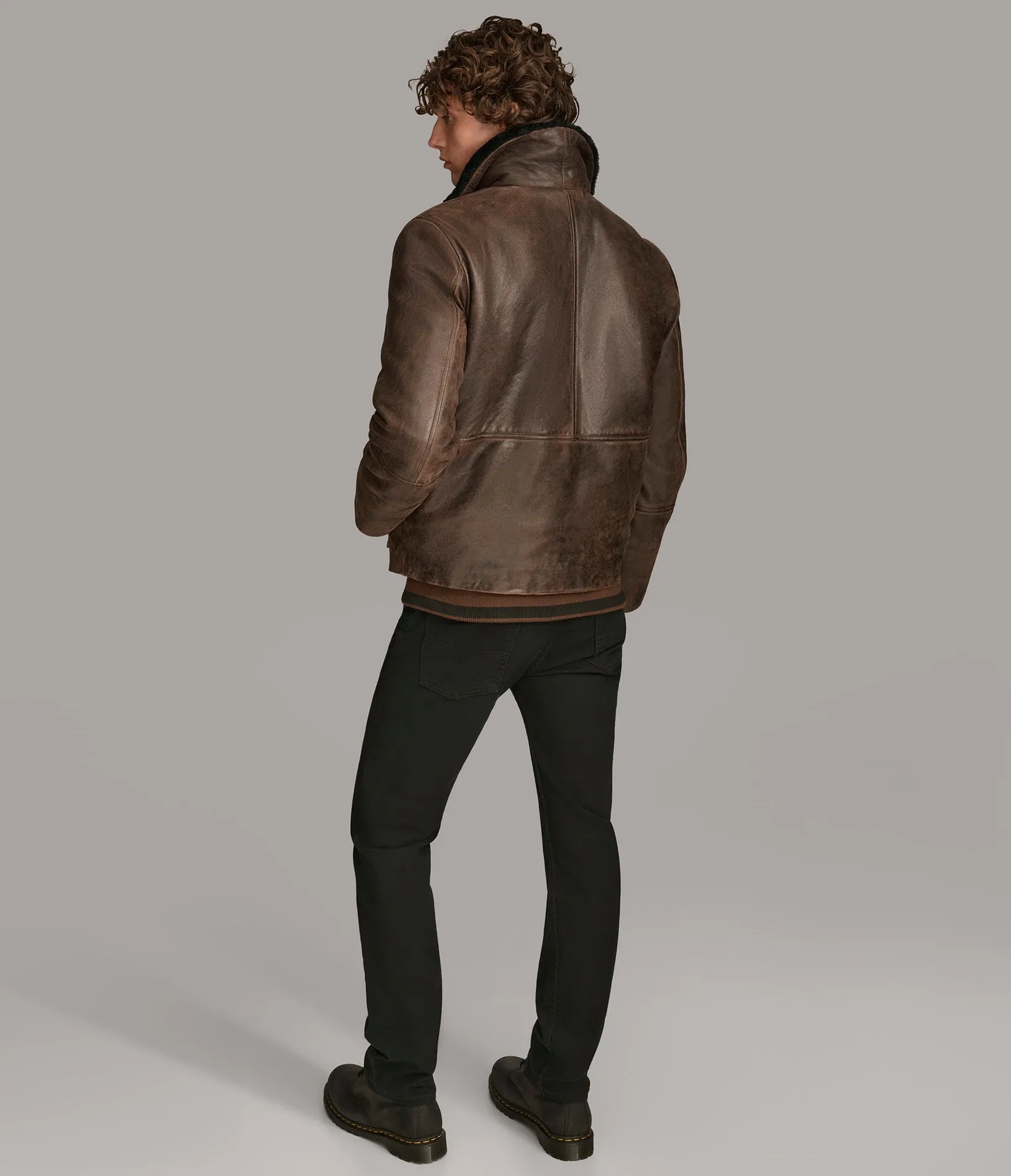 Julian Faux Shearling Aviator Jacket