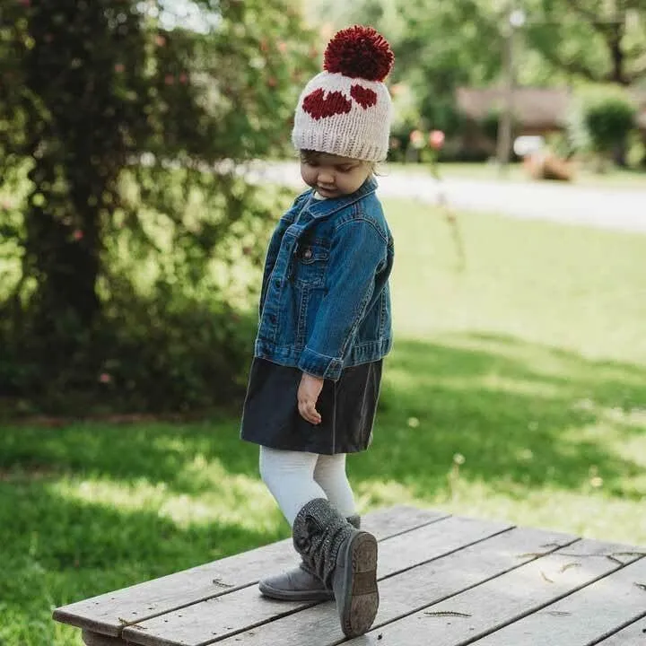 Knit Beanie Hat - Sweetheart